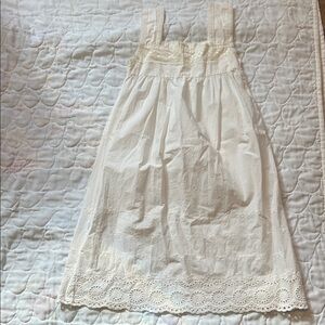 Charming White Lace Kids Casual Dress Xl maxi mid calf